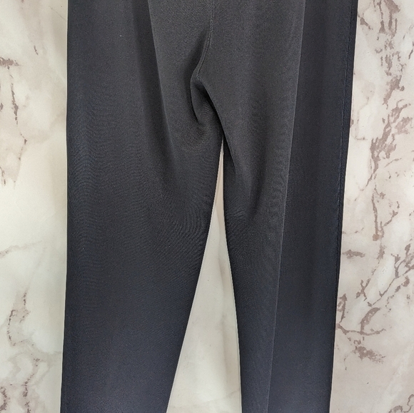 Exclusively Misook Pants Womens Medium P Black High Rise Acryllic Dress Short - Picture 7 of 9